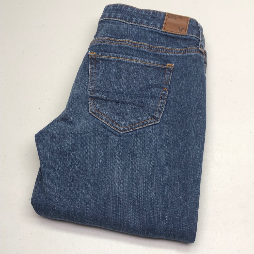 AMERICAN EAGLE MID-RISE SUPER SKINNY JEANS 4/27x29 ⭐️